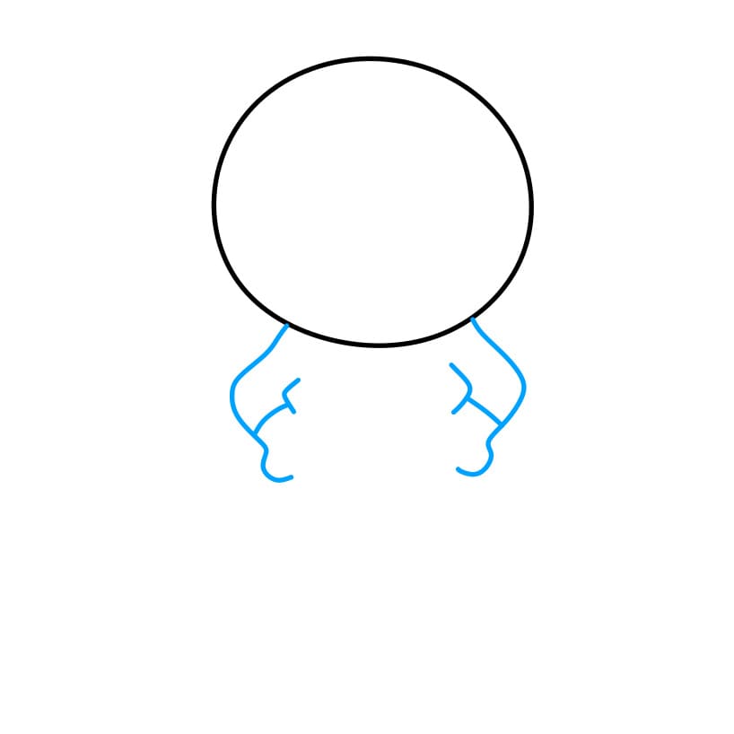 Hướng dẫn cách vẽ Anpanman chi tiết từng bước cho bé - Bước 2