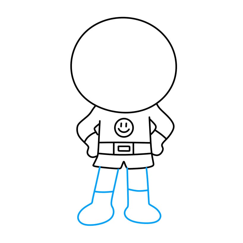 Hướng dẫn cách vẽ Anpanman chi tiết từng bước cho bé - Bước 4