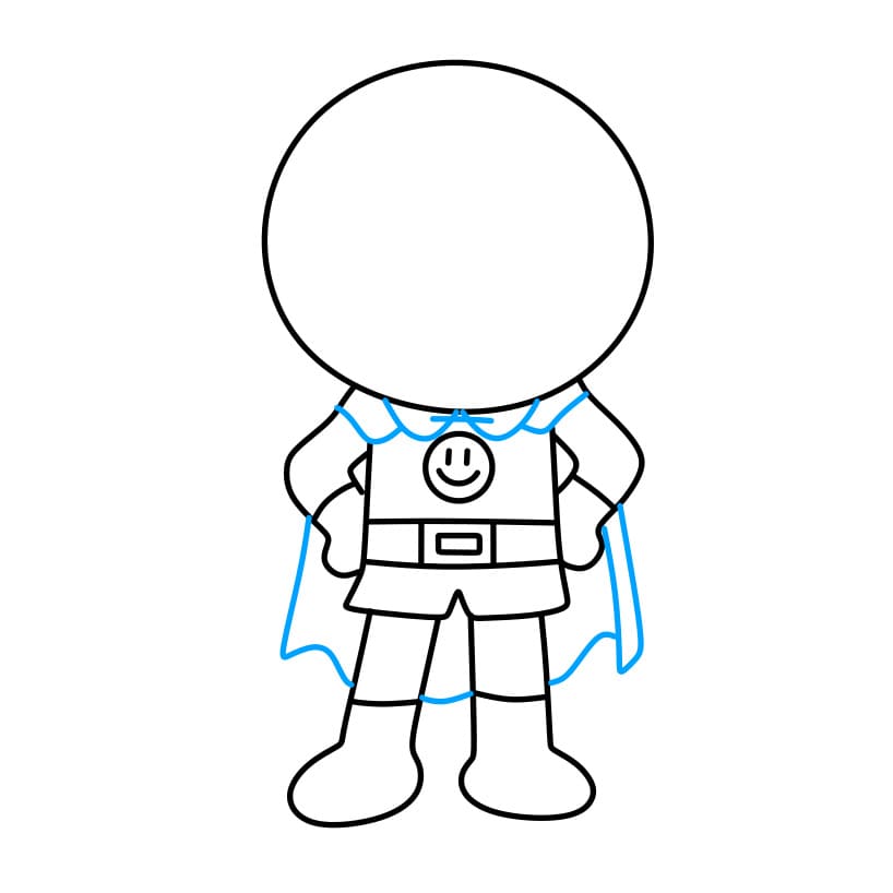 Hướng dẫn cách vẽ Anpanman chi tiết từng bước cho bé - Bước 5