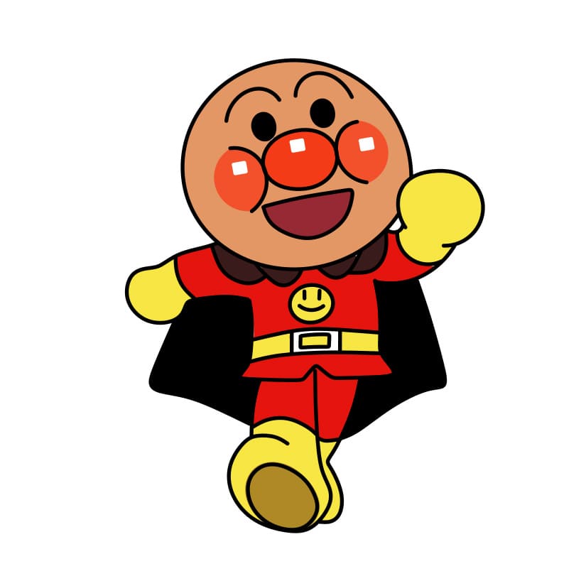 Hướng dẫn vẽ nhân vật Anpanman đang bước đi - Bước 7