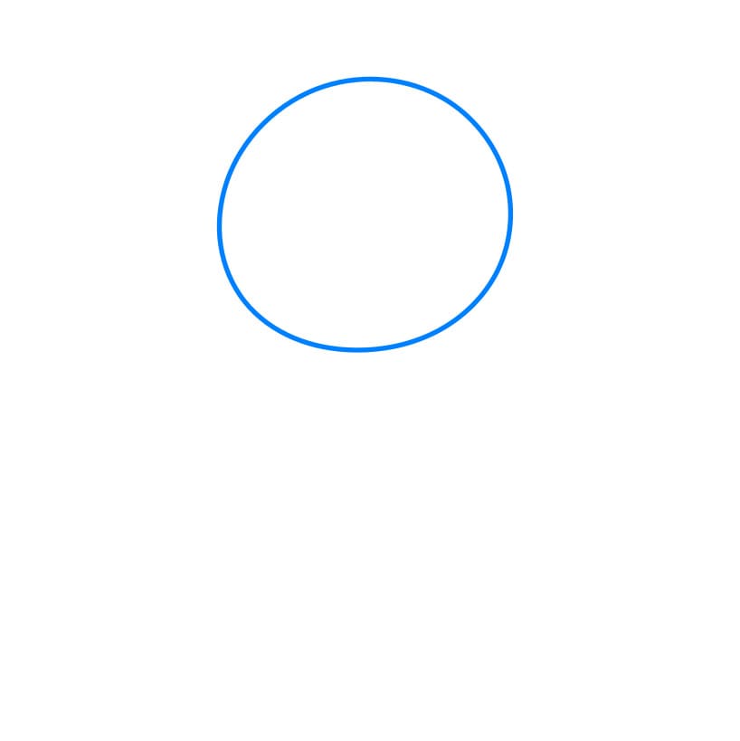 Hướng dẫn vẽ nhân vật Anpanman dễ thương cho bé - Bước 1