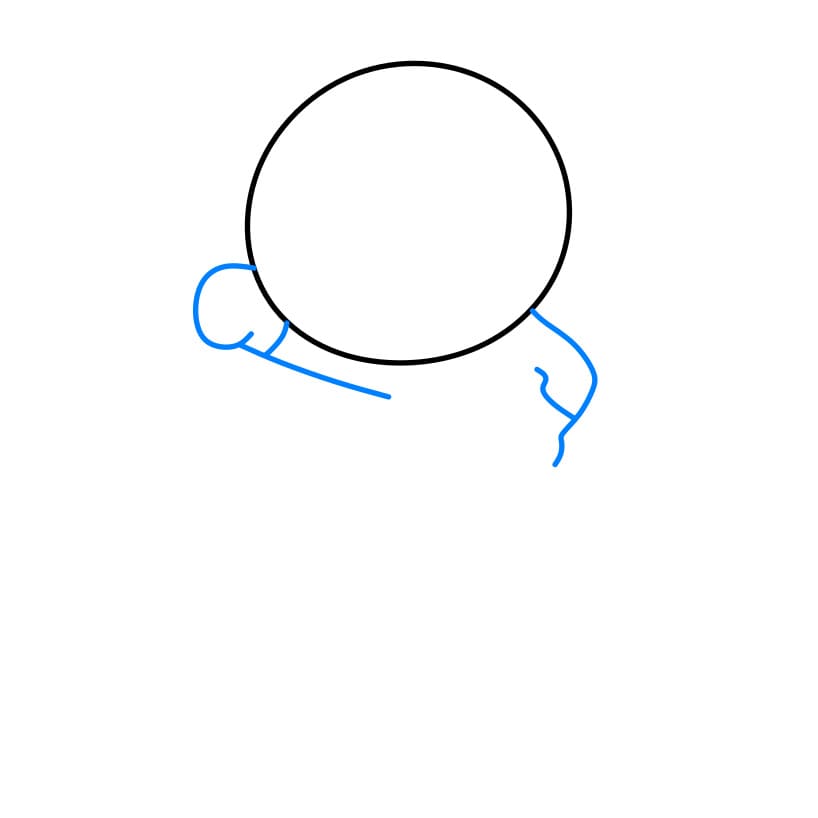 Hướng dẫn vẽ nhân vật Anpanman dễ thương cho bé - Bước 2