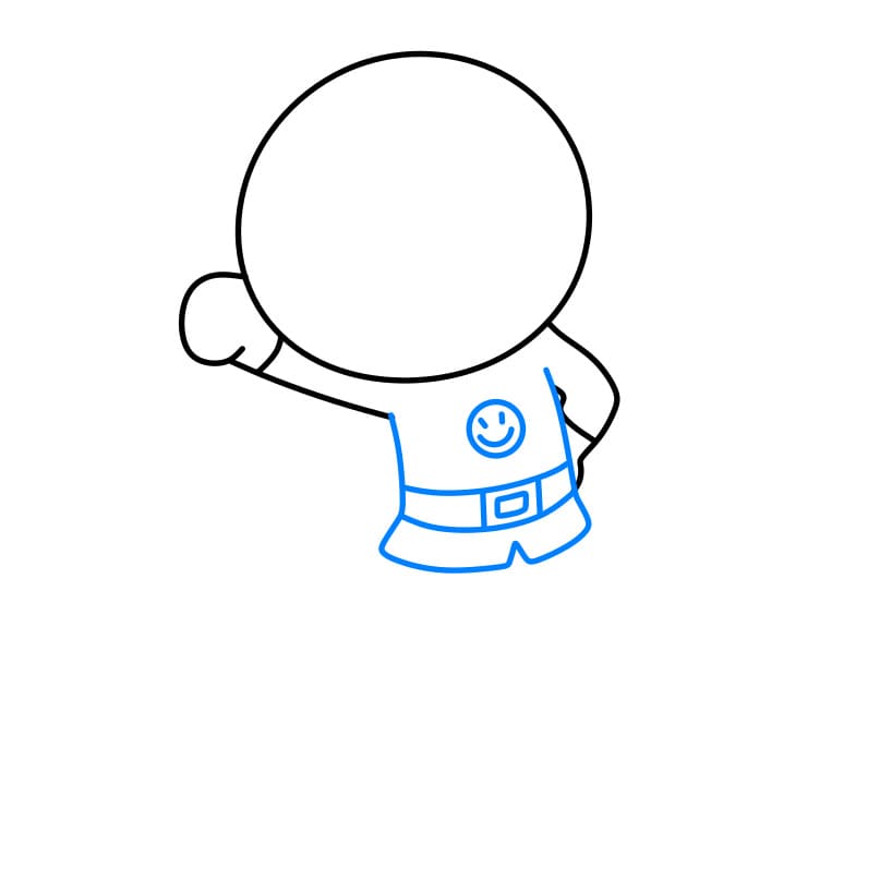 Hướng dẫn vẽ nhân vật Anpanman dễ thương cho bé - Bước 3