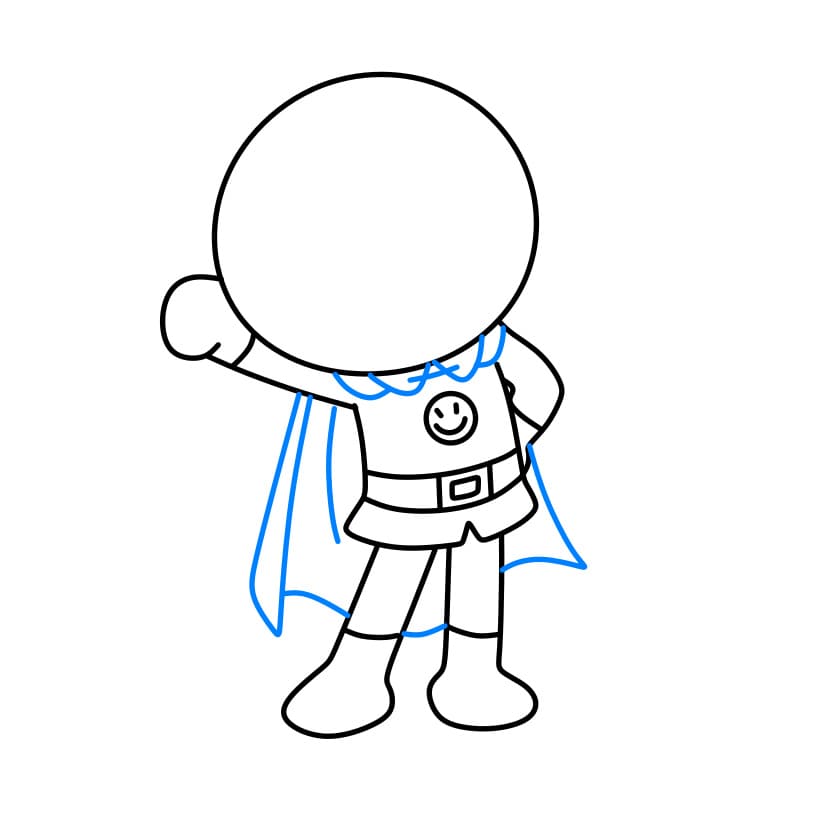 Hướng dẫn vẽ nhân vật Anpanman dễ thương cho bé - Bước 5