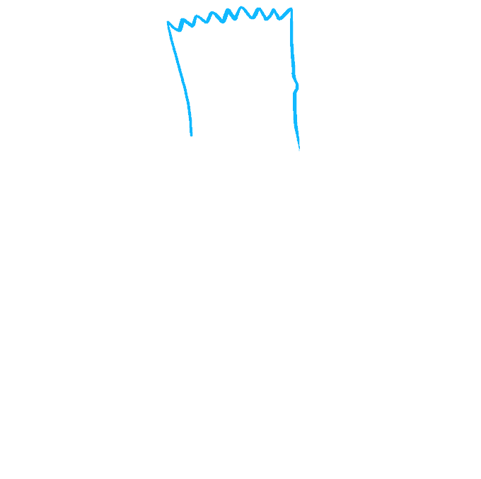 Hướng dẫn cách vẽ nhân vật Bart Simpson đơn giản và đẹp cho bé! - Bước 1