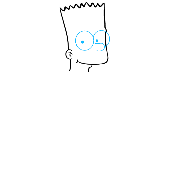 Hướng dẫn cách vẽ nhân vật Bart Simpson đơn giản và đẹp cho bé! - Bước 2