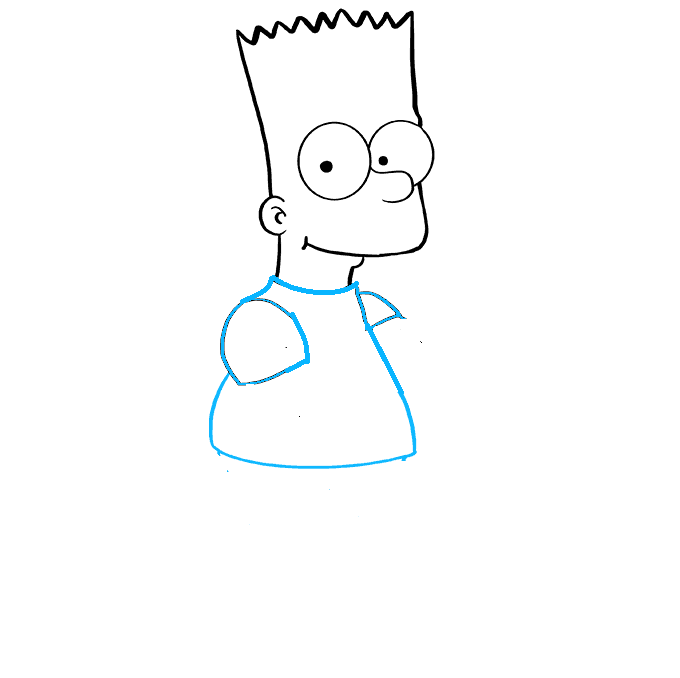 Hướng dẫn cách vẽ nhân vật Bart Simpson đơn giản và đẹp cho bé! - Bước 3