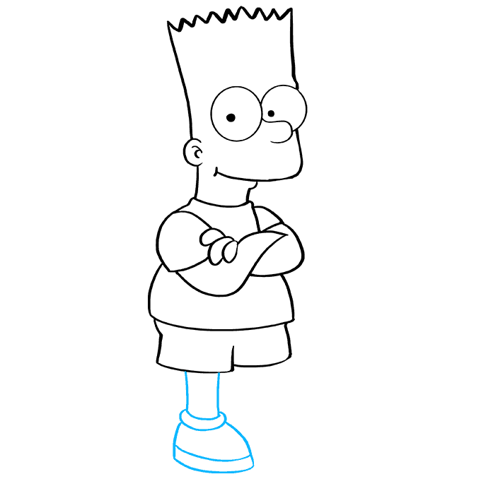 Hướng dẫn cách vẽ nhân vật Bart Simpson đơn giản và đẹp cho bé! - Bước 6