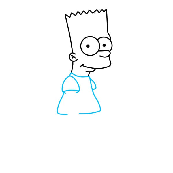 Hướng dẫn vẽ nhân vật Bart Simpson đơn giản - Bước 5
