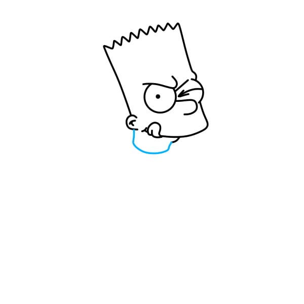 Hướng dẫn vẽ Bart Simpson nghịch ngợm - Bước 4