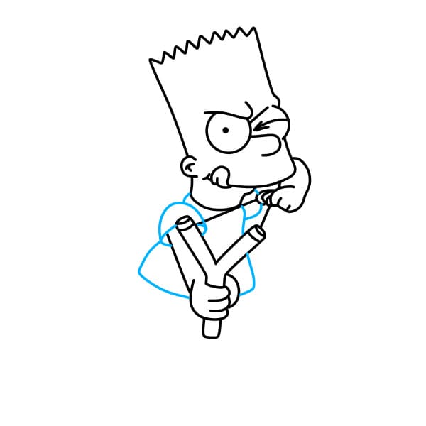 Hướng dẫn vẽ Bart Simpson nghịch ngợm - Bước 6