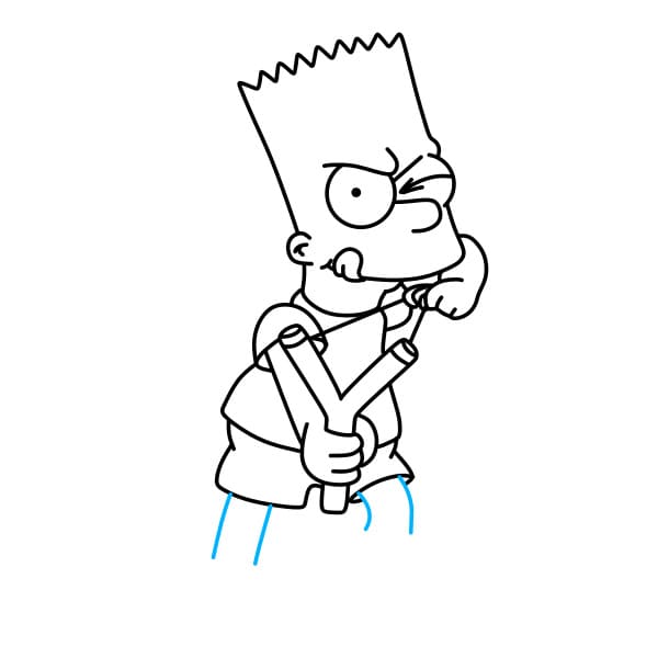 Hướng dẫn vẽ Bart Simpson nghịch ngợm - Bước 7