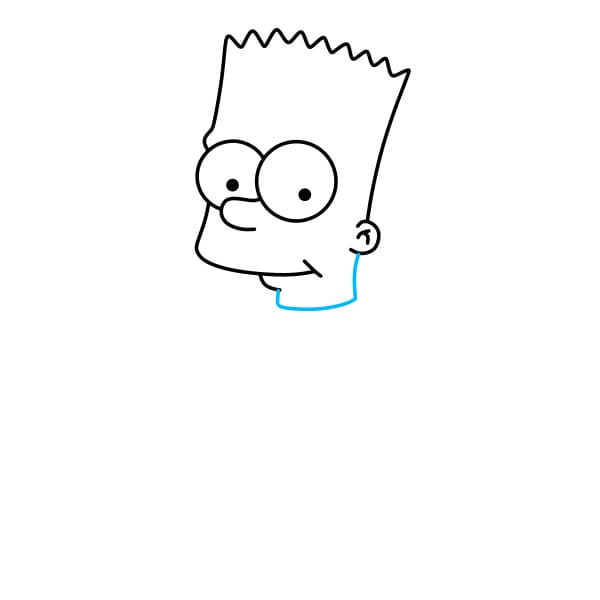 Hướng dẫn vẽ Bart Simpson đang suy tư - Bước 4