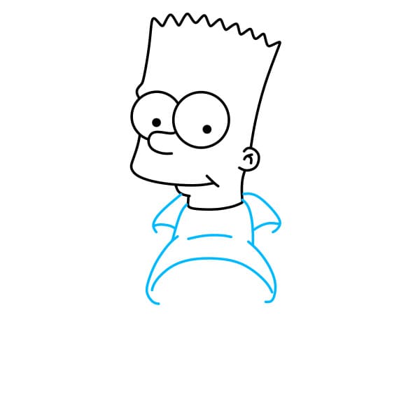 Hướng dẫn vẽ Bart Simpson đang suy tư - Bước 5