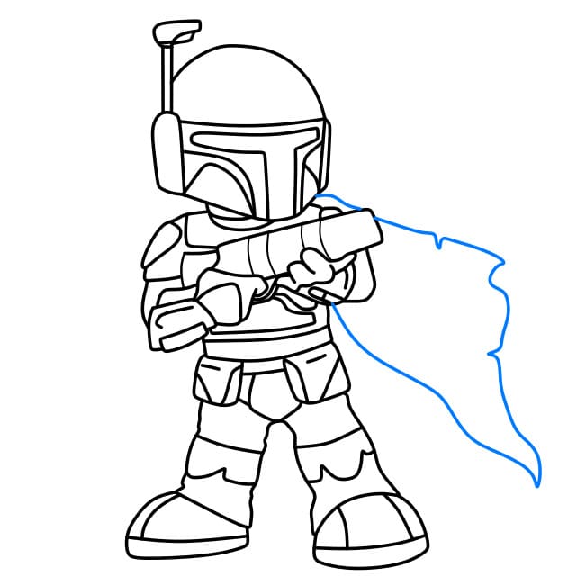 Hướng dẫn vẽ Boba Fett trong bộ phim Star wars - Bước 10