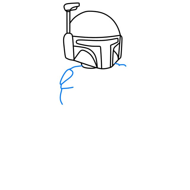 Hướng dẫn vẽ Boba Fett trong bộ phim Star wars - Bước 3