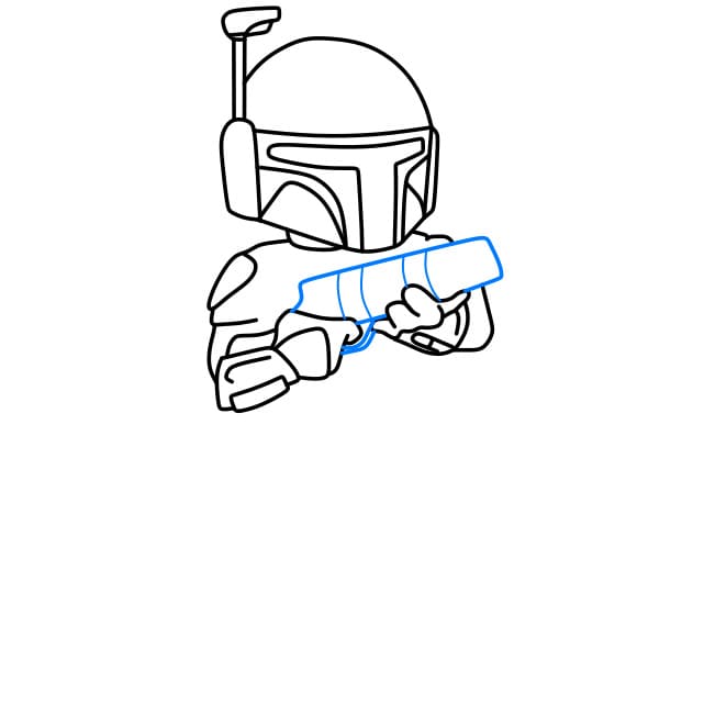 Hướng dẫn vẽ Boba Fett trong bộ phim Star wars - Bước 4
