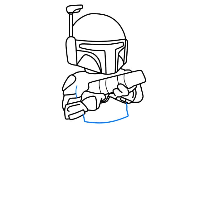 Hướng dẫn vẽ Boba Fett trong bộ phim Star wars - Bước 5