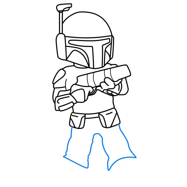 Hướng dẫn vẽ Boba Fett trong bộ phim Star wars - Bước 7