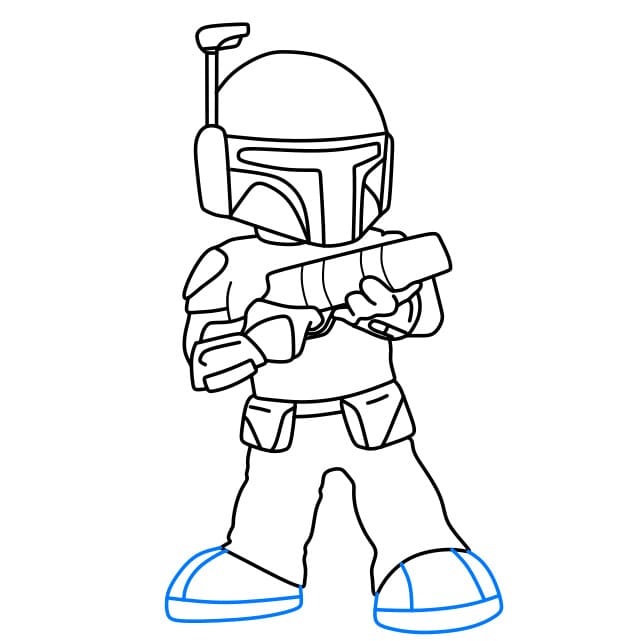 Hướng dẫn vẽ Boba Fett trong bộ phim Star wars - Bước 8