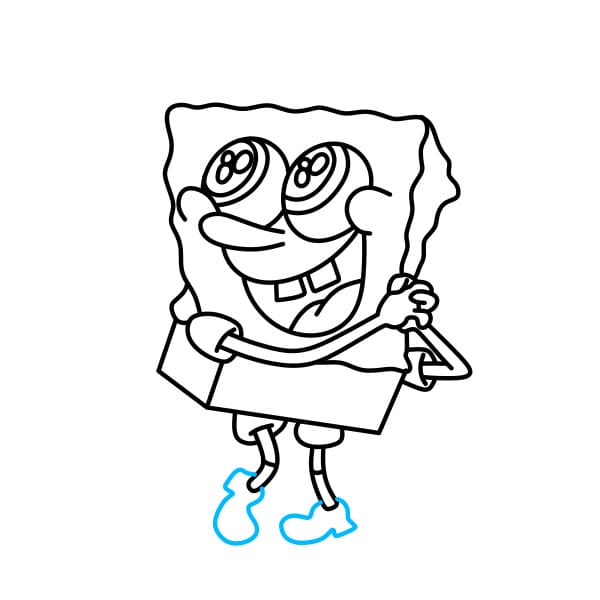 Hướng dẫn vẽ bọt biển SpongeBob vui vẻ - Bước 6