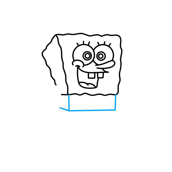 Hướng dẫn vẽ bọt biển SpongeBob thân thiện - Bước 3