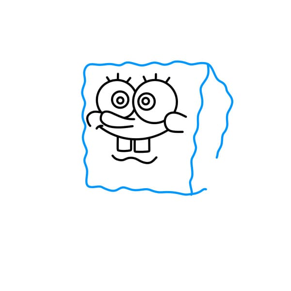 Hướng dẫn vẽ bọt biển SpongeBob - Bước 2