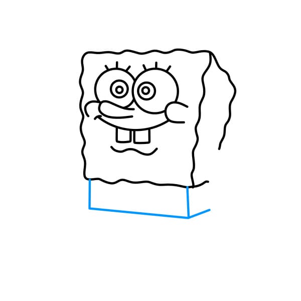 Hướng dẫn vẽ bọt biển SpongeBob - Bước 3