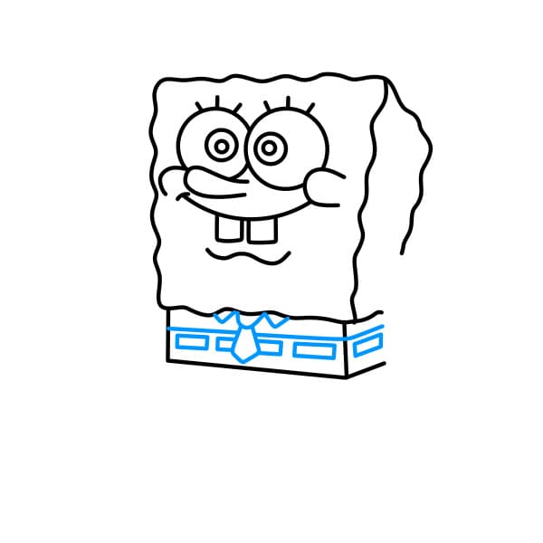 Hướng dẫn vẽ bọt biển SpongeBob - Bước 4