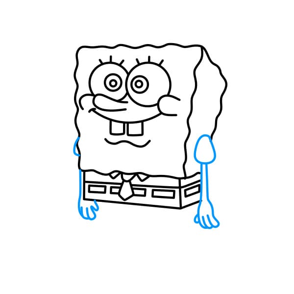 Hướng dẫn vẽ bọt biển SpongeBob - Bước 5