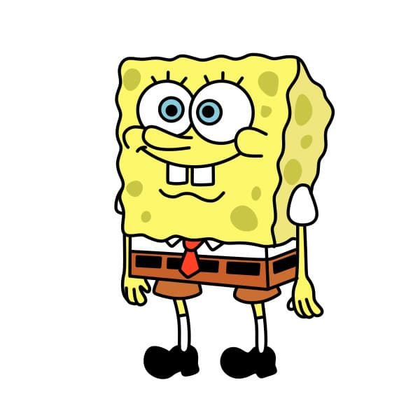 Hướng dẫn vẽ bọt biển SpongeBob - Bước 7