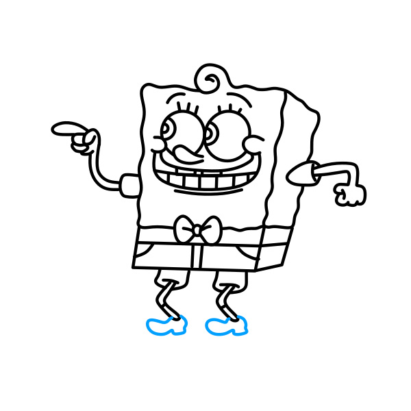 Hướng dẫn vẽ bọt biển SpongeBob vui nhộn - Bước 5