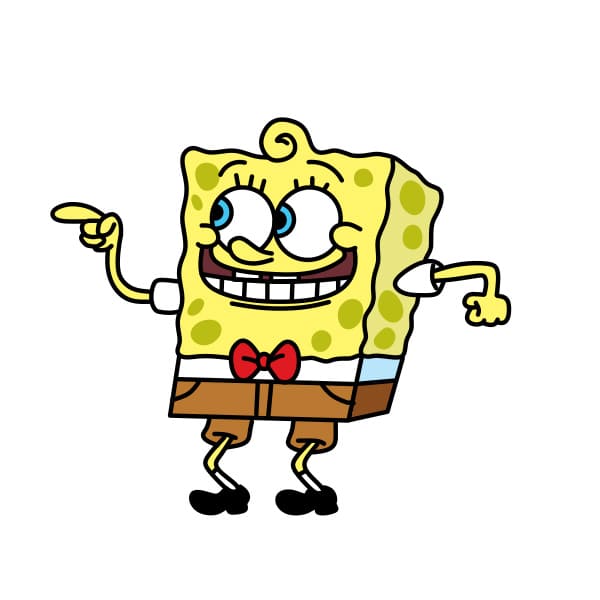 Hướng dẫn vẽ bọt biển SpongeBob vui nhộn