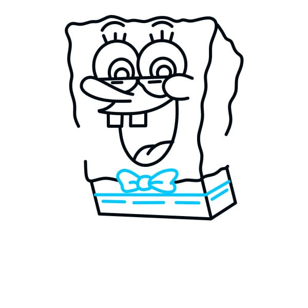 Hướng dẫn vẽ bọt biển SpongeBob đang ca hát - Bước 4