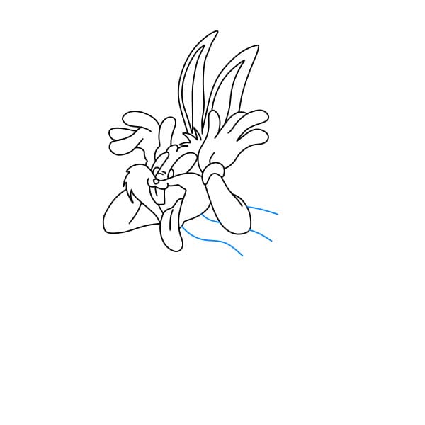 Hướng dẫn vẽ nhân vật Bugs Bunny tinh nghịch cho bé - Bước 6
