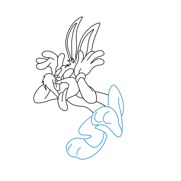 Hướng dẫn vẽ nhân vật Bugs Bunny tinh nghịch cho bé - Bước 7