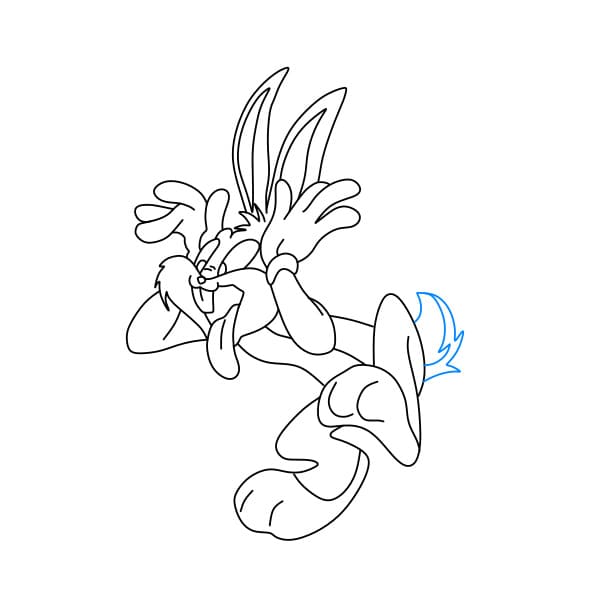 Hướng dẫn vẽ nhân vật Bugs Bunny tinh nghịch cho bé - Bước 8