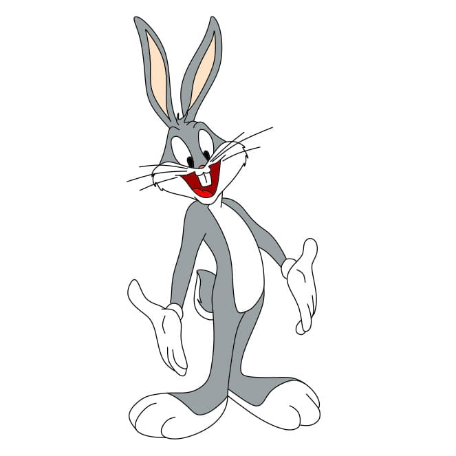Hướng dẫn vẽ nhân vật Bugs Bunny đơn giản và đẹp cho bé