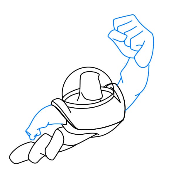 Hướng dẫn vẽ Buzz Lightyear (một nhân vật trong bộ phim hoạt hình Câu Chuyện Đồ chơi) đơn giản cho bé - Bước 5