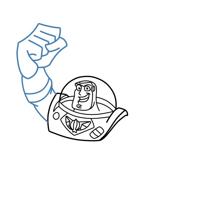 Hướng dẫn vẽ Buzz Lightyear đang bay. - Bước 6