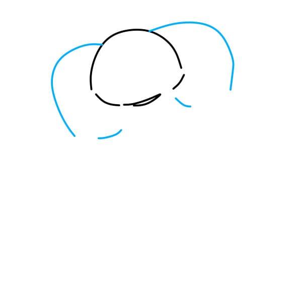 Hướng dẫn vẽ nhân vật Jumbo Josh trong Garten of Banban đơn giản và đẹp cho bé - Bước 2