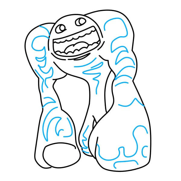 Hướng dẫn vẽ nhân vật Jumbo Josh trong Garten of Banban đơn giản và đẹp cho bé - Bước 7