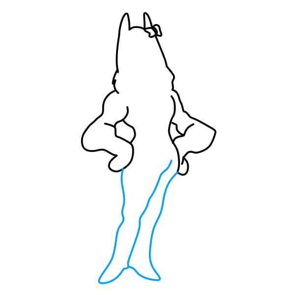 Hướng dẫn vẽ nhân vật Banbaleena trong Garten of Banban đơn giản và đẹp cho bé - Bước 5