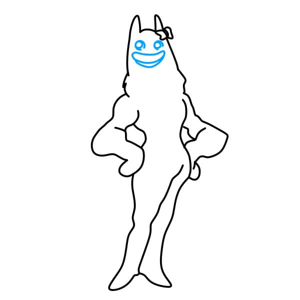 Hướng dẫn vẽ nhân vật Banbaleena trong Garten of Banban đơn giản và đẹp cho bé - Bước 6