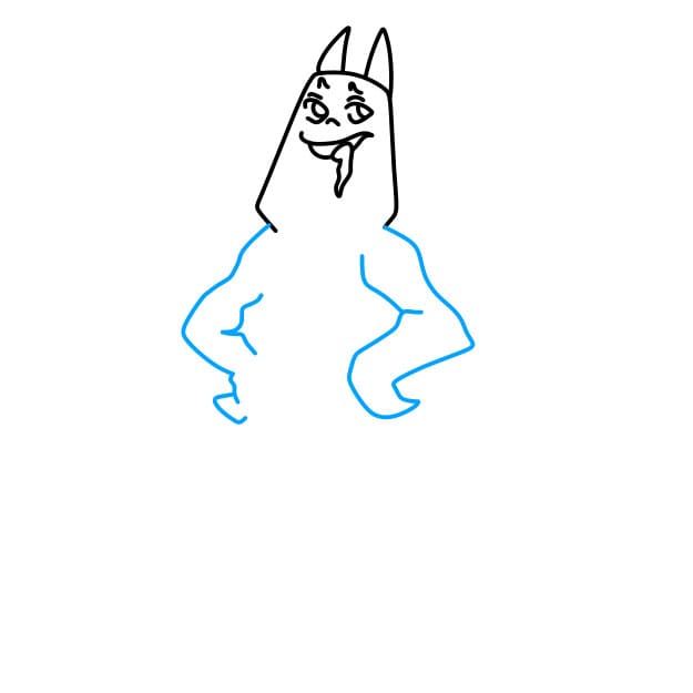 Hướng dẫn vẽ nhân vật Banban trong Garten of Banban đơn giản và đẹp cho bé - Bước 4