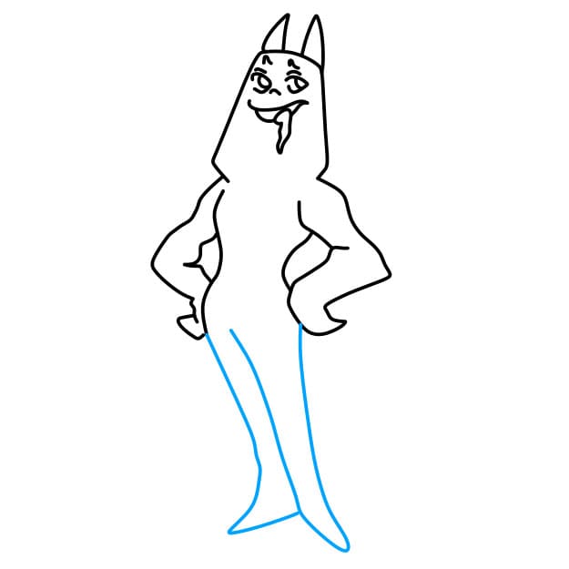 Hướng dẫn vẽ nhân vật Banban trong Garten of Banban đơn giản và đẹp cho bé - Bước 6