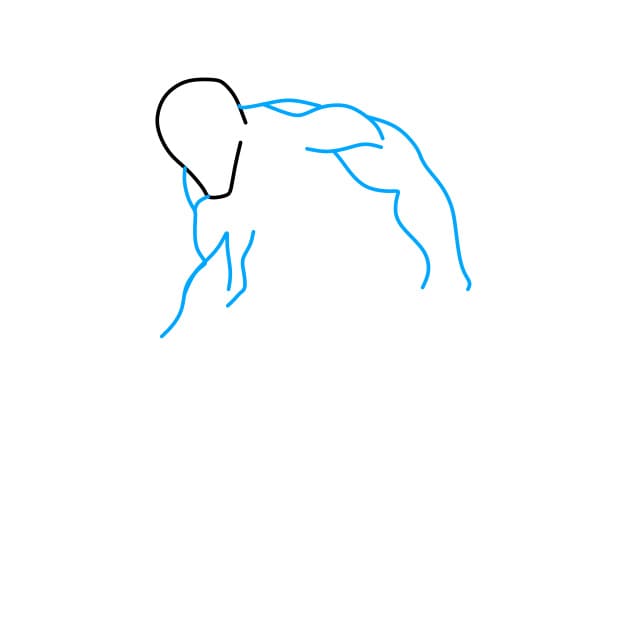 Hướng dẫn vẽ Carnage đáng sợ cho bé - Bước 2