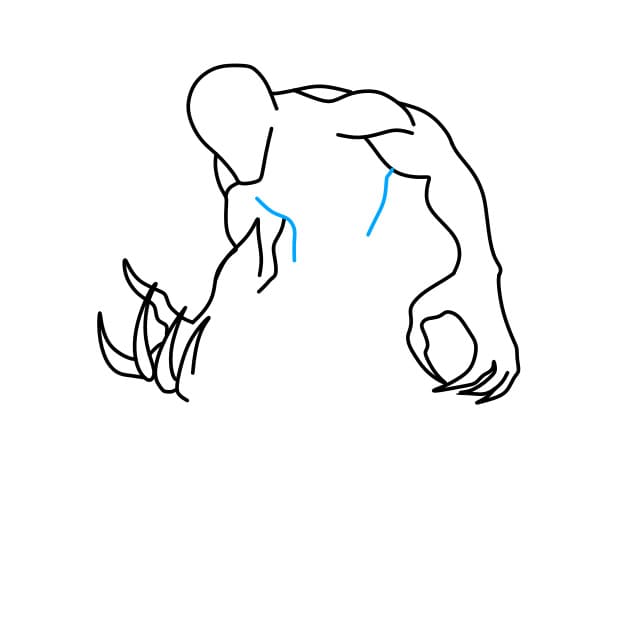 Hướng dẫn vẽ Carnage đáng sợ cho bé - Bước 3