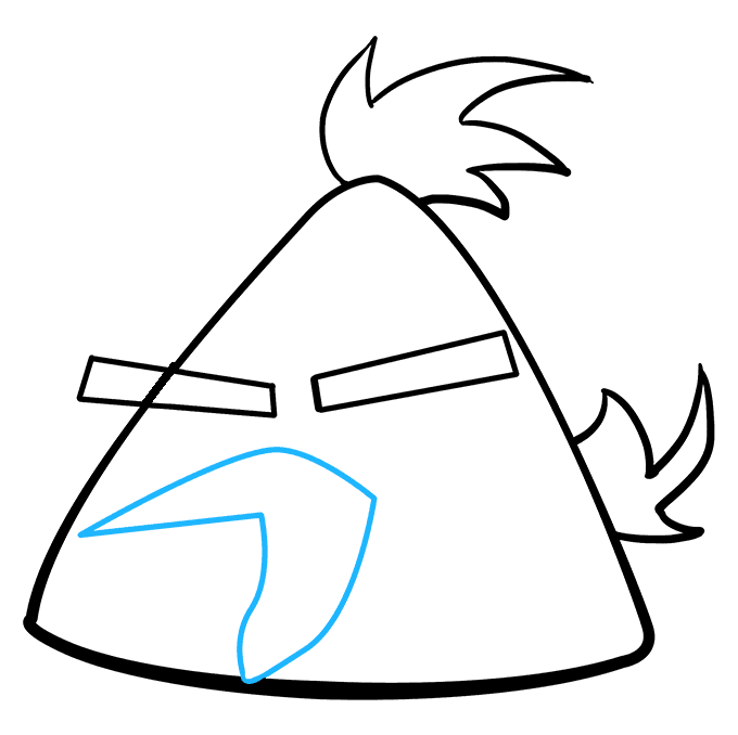 Hướng dẫn cách vẽ những con chim nổi giận đơn giản và siêu ngộ nghĩnh cho bé - Bước 5