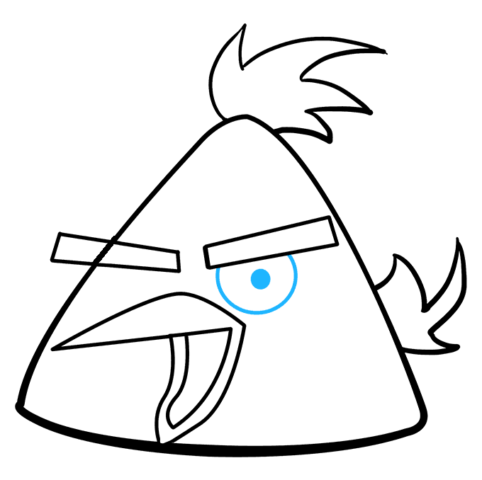 Hướng dẫn cách vẽ những con chim nổi giận đơn giản và siêu ngộ nghĩnh cho bé - Bước 6